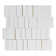 Natural Dorato White And Gold 12.6 In. X 12.92 In. Interlocking Polished Marble Mosaic Tile