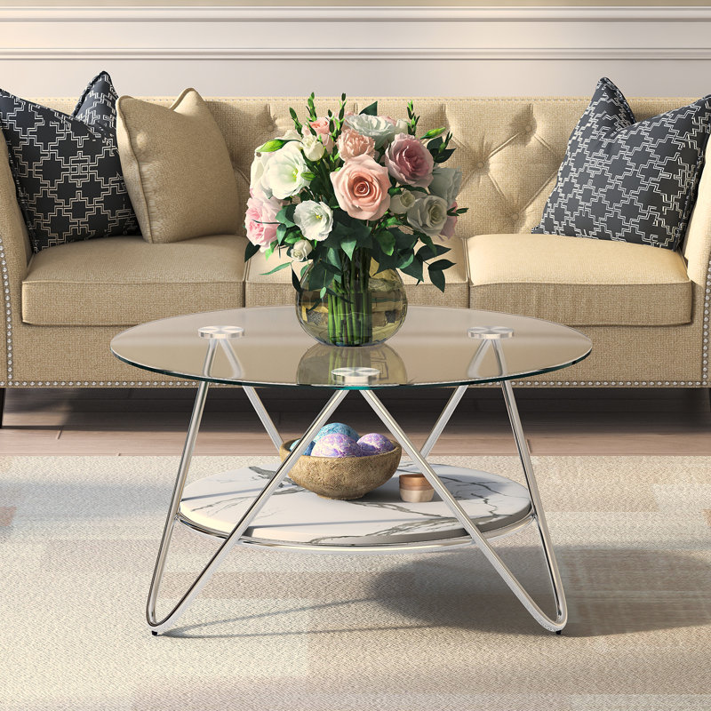 Table basse Lianys, Argent