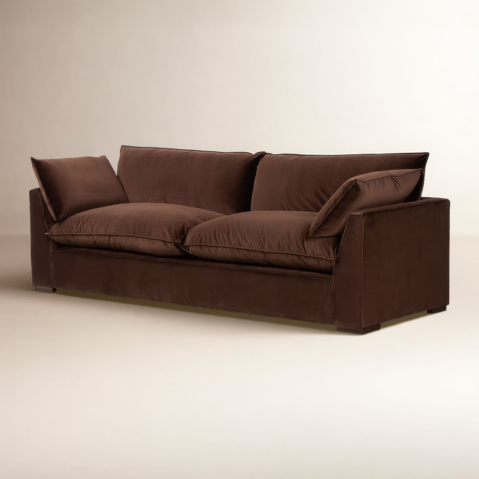 Hestia 108'' Upholstered Sofa, Surrey Cocoa Cotton Blend
