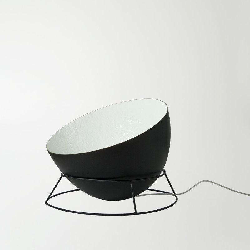 Luna 27.5cm Novelty Floor Lamp, Black, Black/White