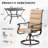 5-Piece Outdoor Swivel Patio Dining Sets, 360° Rotation Metal Frame Patio Chairs with Thickened Teslin Fabric, Armrest Outdoor Dining Chairs for Deck, Backyard-1564122399