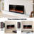 Electric Fireplace Recessed Wall Mounted Wide Screen Ultra Narrow Bezel Frame HD Flame Effect Crystal Fuel Bed Modern Fire Places with Remote Control-491546292