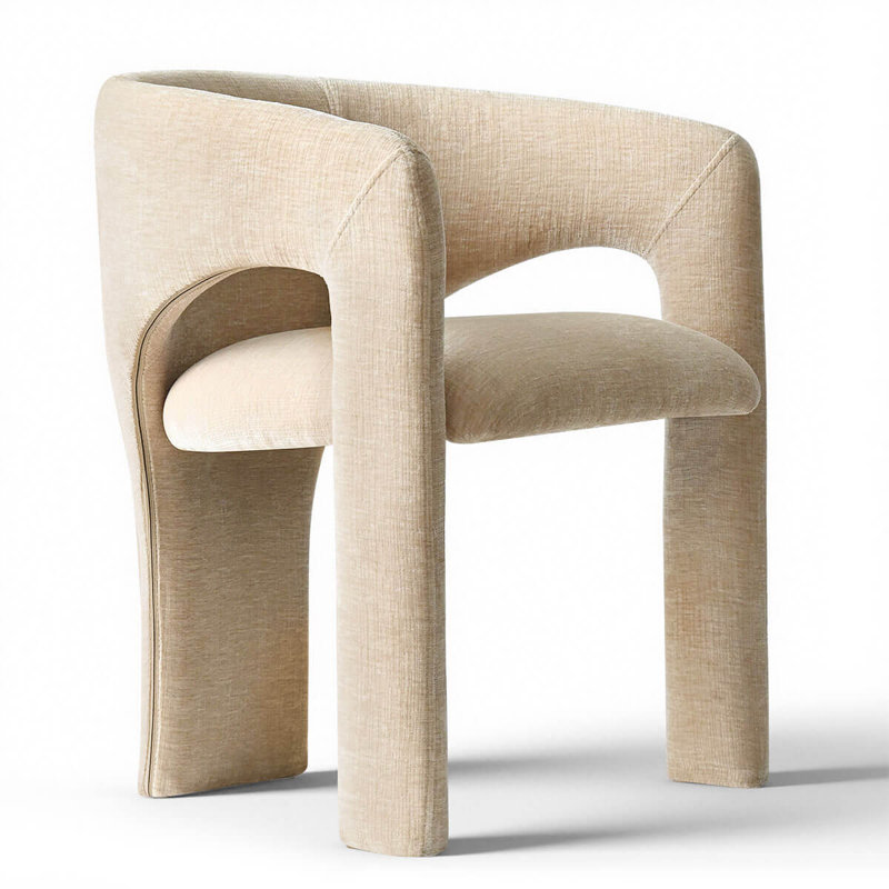Tabouret de coiffeuse moderne avec accoudoirs, Gruau