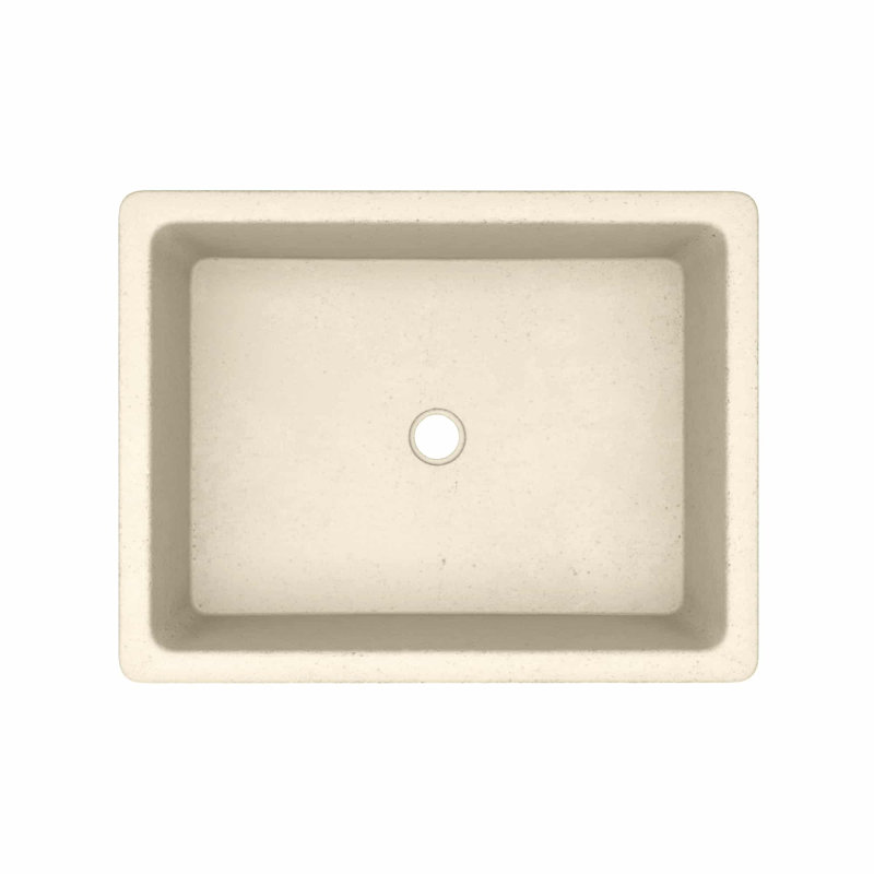 Nipomo Stone Handmade Rectangular Undermount Bathroom Sink, Sand