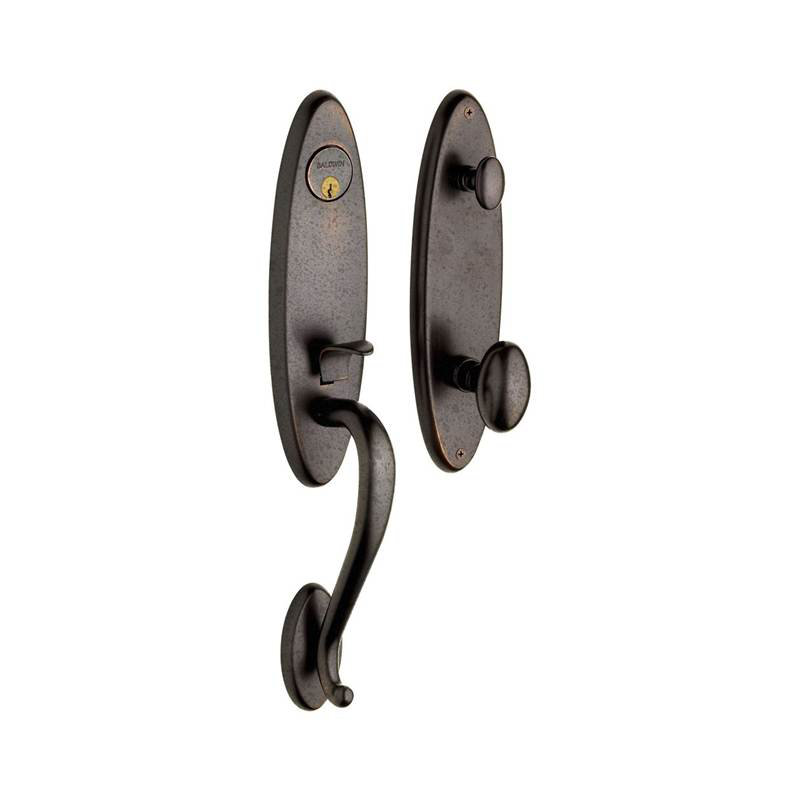 Blakely Handleset with Single Cylinder Deadbolt and Door Knob and Rosette, Satin Black, Keyed Alike, Yes