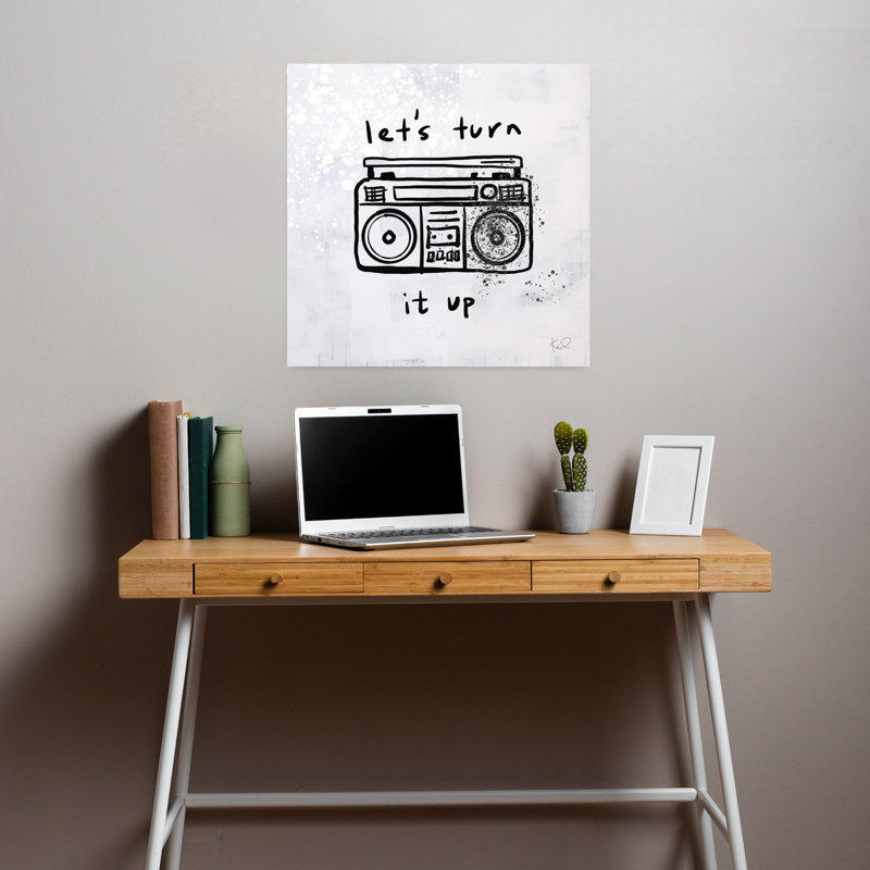 Art contemporain «Turn It Up I», H 18 po x l 18 po