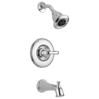 Garniture de robinet de baignoire et douche à inverseur avec poignées leviers et surveillance linden