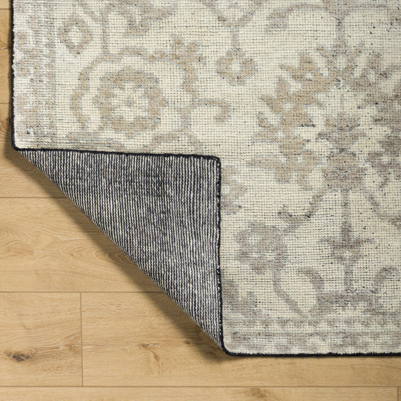 Gaerwyn Wool Floral Rug, Rectangle 9' x 12'