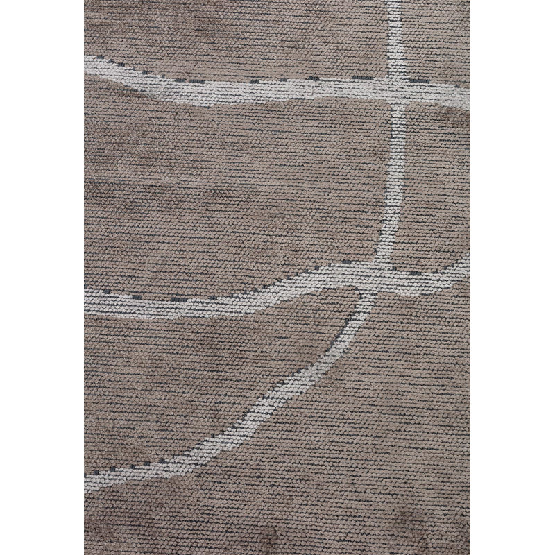 Modern Abstract Squiggly Circle, Rectangle 9'10" x 14'