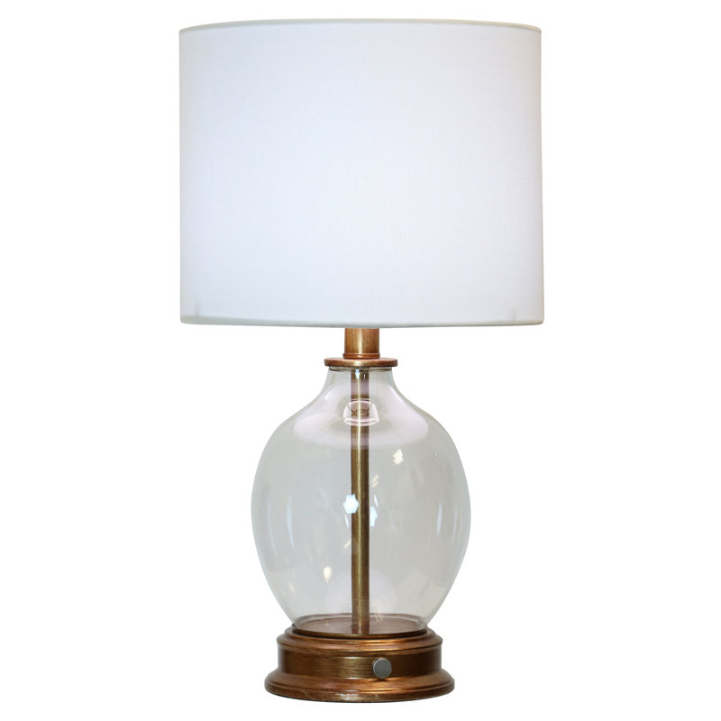 Lampe de table rechargeable en verre Ellery