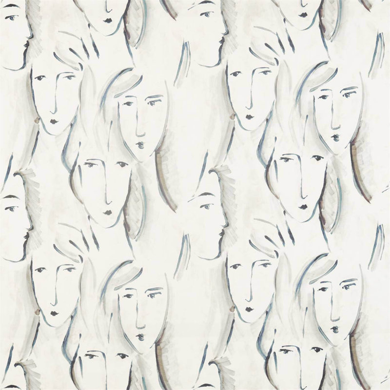 Les Dames Fabric, Charcoal