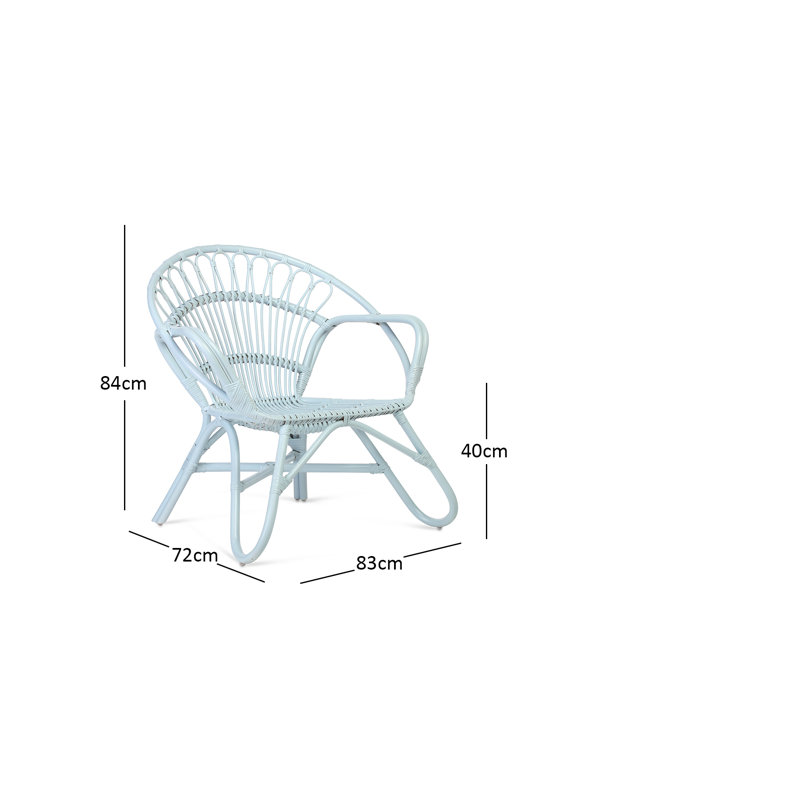 Centerville Upholstered Barrel Chair, Blue