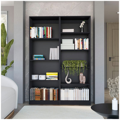 Wenge 2 Piece Living Room Set With 2 Bookcases