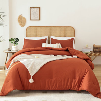  Superfiber Comforter Set All Seasons Plain Colour Three-Piece Set