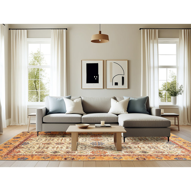 Abstract Indoor Rug, Rectangle 6' x 9'