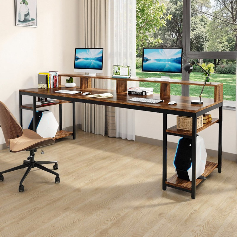 78.7" Double Computer Desk Office Desk - Shared Workspace Solution