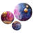 Cosmic Collage III Abstract Wall Decor on Metal