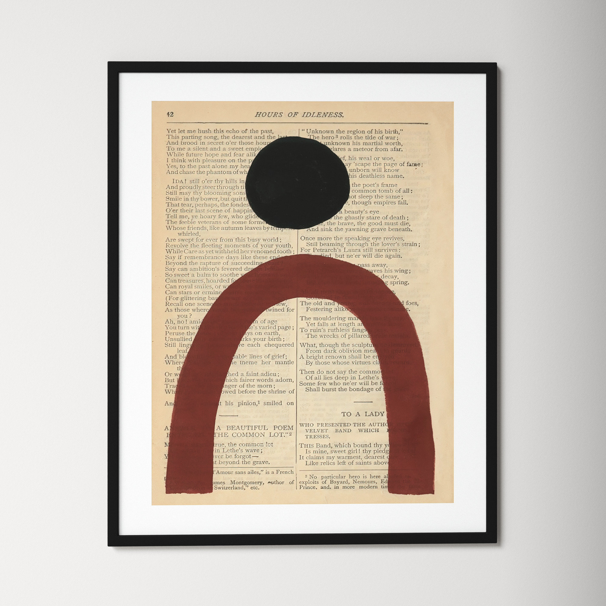 Modern Prose VI by W. Stramel, Black Framed Paper, 41.38" H x 33.38" W x 0.88" D