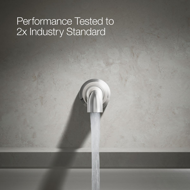 Tone Wall-Mount Non-Diverter Bath Spout, Polished Chrome