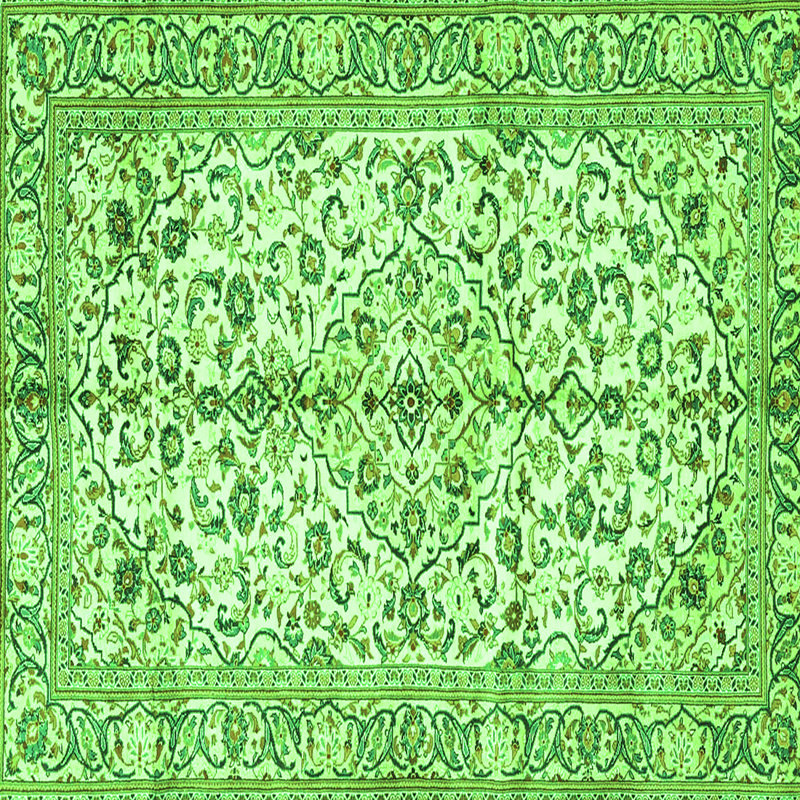 Mesiah Washable Oriental Indoor Rug, Square 4'