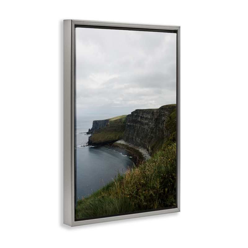 Cadre flottant Ireland Cove Scenic Inlet, conception de Jade Sharp Photo, Cadre flottant gris lustré, H 25 po x l 17 po