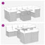 62cm Wide Patio Sofa with Cushions