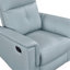 Fauteuil inclinable et pivotant en cuir bleu-629436650