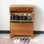 Rangement pour chaussures en bois massif Burlywood