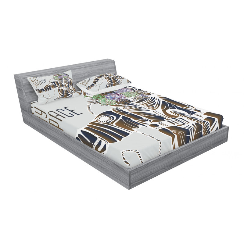 Microfiber Sheet Set, Queen Sheet Set with Fitted Sheet