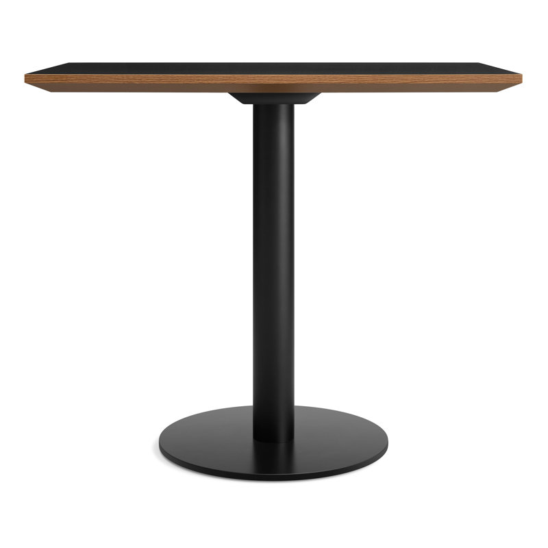 Easy Walnut Wood Dining Table, White Oak, Matte Black