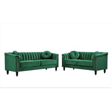USP Furniture 2 - Piece Velvet Living Room Set & Reviews