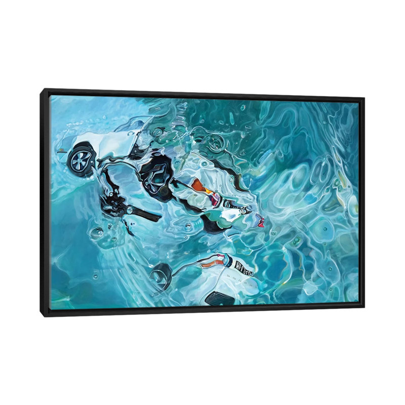 « Reflexion » par Marcello Petisci-impression, Pas de tapis, H 26 po x l 40 po x 1,5 po, Toile avec cadre noir