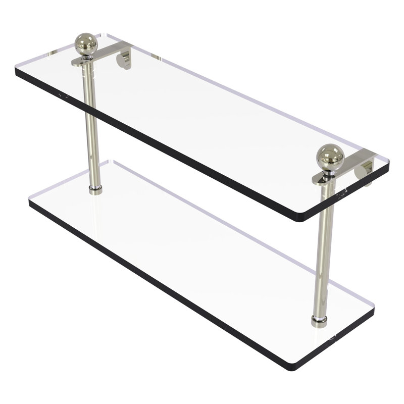 Tablette murale Morosini, 16 po, Nickel poli