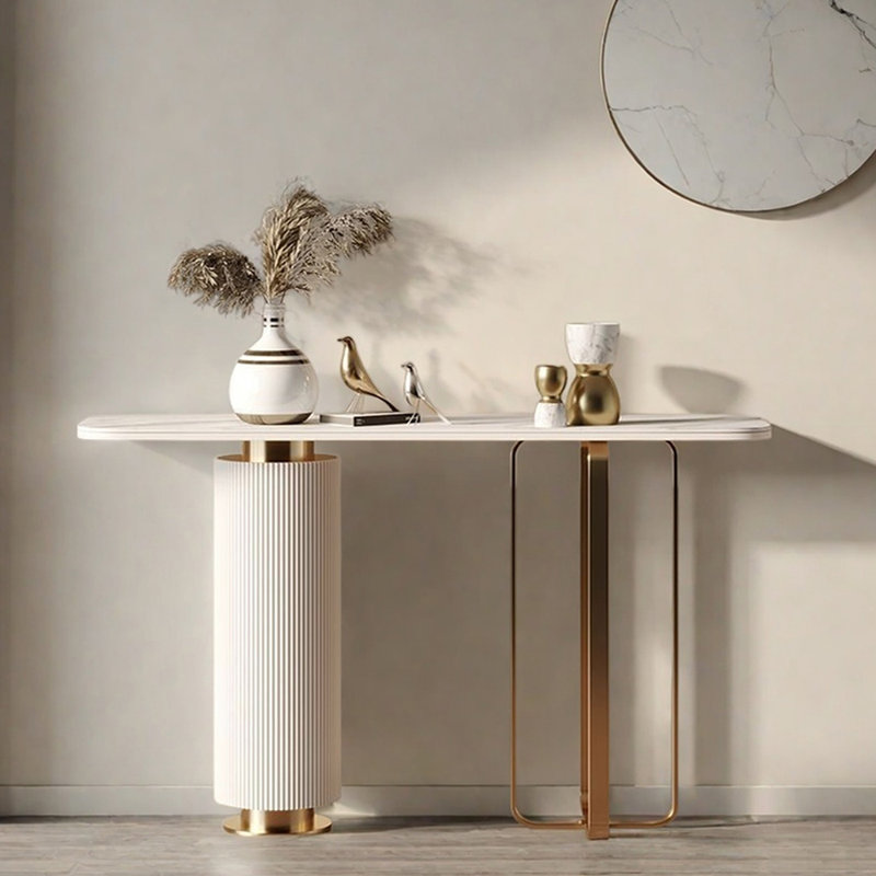 Nordic Modern Console Table, 33.5" H x 59.1" W x 15.7" D