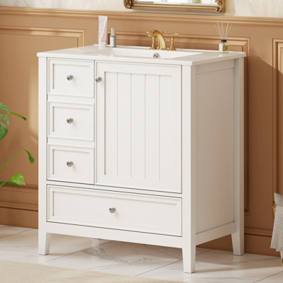 Meuble-lavabo de salle de bain avec lavabo