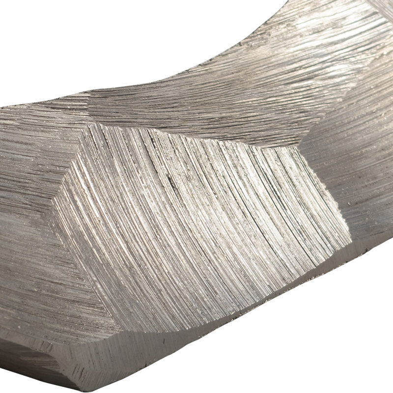 Modern Textured Metal Ring Sculpture Set of 2 – Decorative Objects for Home Decor, Kitchen Decor, and Decorations for Living Room – Contemporary Statues, Figurine Accents, and Shelf Display