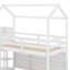 Lit mezzanine simple avec tablettes et lumière-120034833