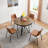 Marella Round Metal Base Dining Table-1241741406-1241741405