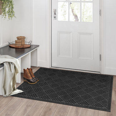 StepGuard 3-foot x 4-foot Heavy Duty Contours Parquet Door Mat in Cocoa Brown