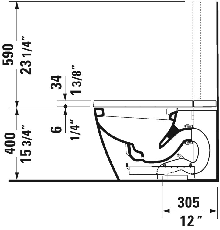 1.06 GPF (Water Efficient) Elongated One-Piece Toilet (Seat Included)