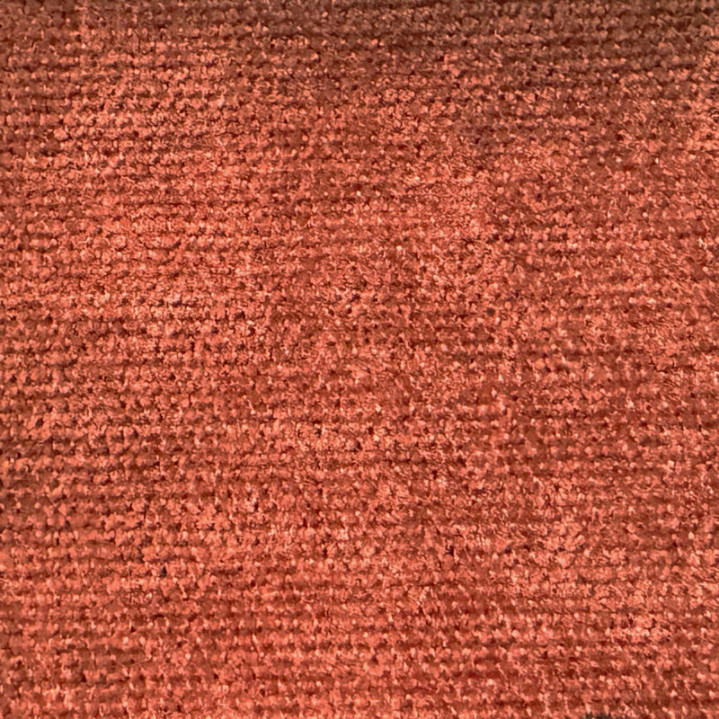 Fauteuil en tissu chenille avec dossier ouvert, Chenille orange