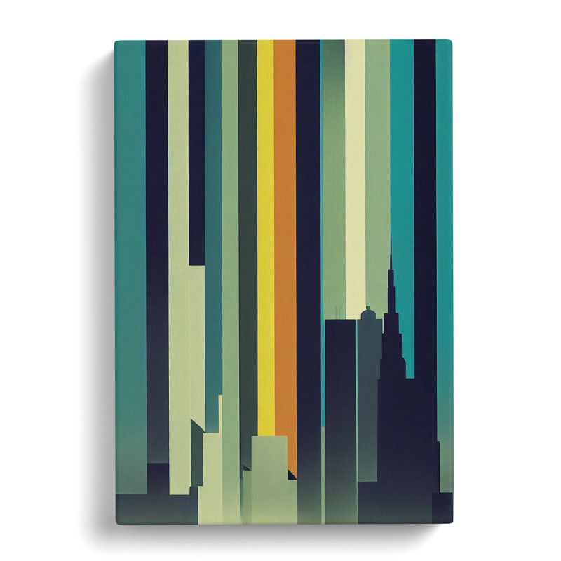 An Enchanting City Skyline Abstract - Wrapped Canvas, 50cm H x 35cm W x 3cm D
