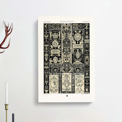 Renaissance Period Pattern by Albert Racinet - Wrapped Canvas Print