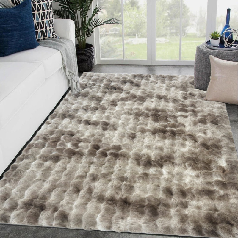 Tapis à poils longs 5X7, Rectangle 5 pi 3 po x 7 pi 7 po