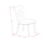 L'ensemble de table de salle à manger 6 pièces contient une table de cuisine rectangulaire avec des pieds en X et 4 chaises Parson en tissu de lin avec un banc, blanc lin-1569026889