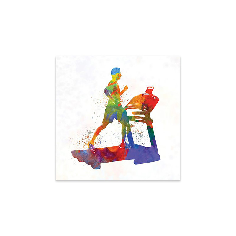 Reproduction de tapis roulant mâle sur verre acrylique, H 24 po x l 24 po x P 0,25 po