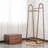 Solid Wood Coat Rack with Double Drawers