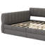 Grand lit tapissier avec options de chargement et de rangement USB intégrées-890040784