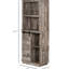 Garde-manger en bois rétro avec porte de grange coulissante et tablette réglable