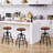 Palmquist Swivel Upholstered Adjustable Height Counter Stool with Metal Frame-282416933